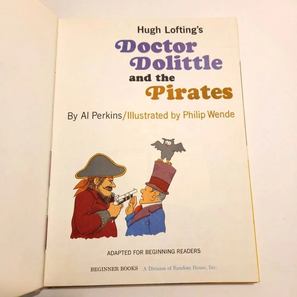 Vintage 1968 Doctor Dolittle And The Pirates By Al Perkins Hard Cover Book